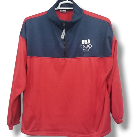 United States Olympic Committee Women XLarge Jacket Zip Track Light Athletic USA - Picture 2 of 9
